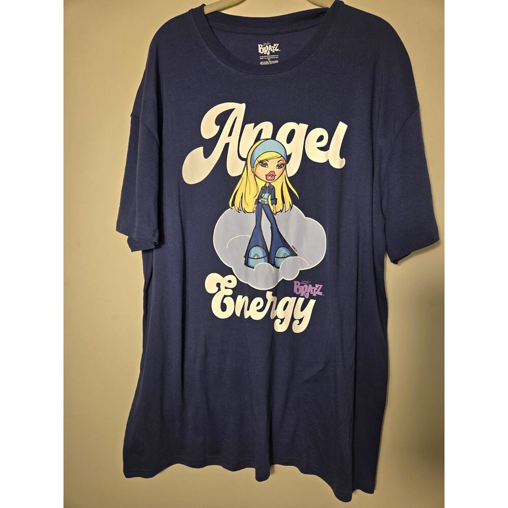 Bratz Chloe Navy Blue Graphic Short Sleeve T-Shirt Adult Size XL Angel Energy